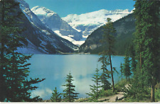 Banff Canada, Lake Louise & Victoria Glacier, Canadian Rockies, Vintage Postcard picture