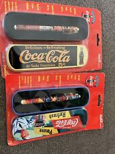 Vintage Lot of 2 1995  Coca-Cola Roller Ball Pens Collectible Tins picture