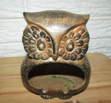 Vintage Hanging Owl Ashtray MCM Ceramic Nagoya Japan National Silver Stoneware picture