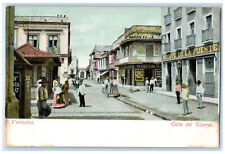 c1905 Vicar Street Veracruz Mexico Business Section Unposted Antique Postcard picture