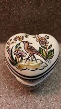 SIGNED NUMBERED PORCELAIN TRINKET BOX COIMBRA PORTUGAL QUIMPER STYLE  picture