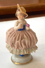 Vintage Dresden Miniature Porcelain Figurine Sandizell Hoffner & Co 3 1/2