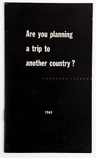 1963 Planning A Trip To Another Country Perera Company NY Vintage Booklet Travel picture