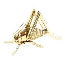 Hearth Cricket Fireplace Figurine Good Luck Health Solid Brass Insect Gold Color picture