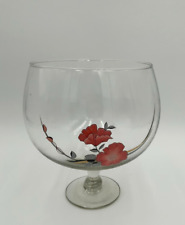 Oversized Large Floral Wine Glass Goblet Brandy Snifter Decorative Bowl 8