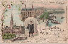 Gruss aus Hamburg Germany 1898 Postcard picture