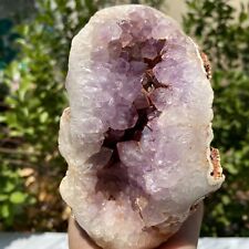 713g Natural Purple Amethyst Geode Quartz Crystal Mineral Healing Specimen picture