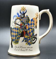 Vtg Sadler Staffordshire Heraldic Tankard Mug - John de Warenne, Earl of Surrey picture