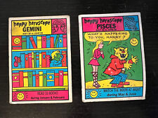 1972 Philadelphia Gum Happy Horoscope Trading Cards LOT of 2 Gemini Pisces picture