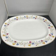 Vintage Minton England Large Serving Platter Dish 15 X 12 ￼ Floral Design 5514D picture