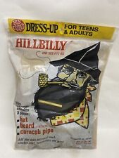 Vintage Ben Cooper Hillbilly Costume  Beard, Hat Pipe Red Neck White Trash picture