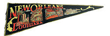 New Orleans Bourbon Street St. Louisiana LA Vintage Felt Patch Pennant Banner picture