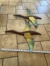 Vintage Metal /Geese Flying Birds Wall Hanging Art. 24in X24in Rare Vintage picture