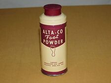 VINTAGE MADE IN USA OLD DOLGE  ALTA-CO FOOT POWDER FULL 2 OZ TIN CAN UNUSED picture
