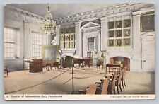 Postcard PA Philadelphia Beautiful Interior View Independence Hall Taylor Art J1 picture