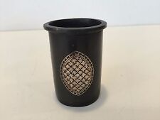 Rare Vintage Mughal Silver Inlaid Square Small Cup Pot, 2 7/8
