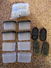 Set of 12 Tupperware SMALL Spice Container Shakers & Black Seals NEW picture