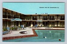 Champaign IL-Illinois, Holiday Inn Advertising, Vintage Souvenir Postcard picture