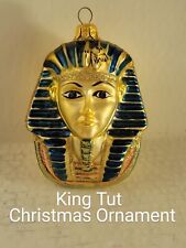 Vintage Polonaise Christmas Tree Glass Ornament - King Tut Used Egyptian Egypt picture
