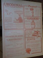 ZENITH + URODONAL + PAGEOL + VAMIANINE paper advertising ILLUSTRATION 1918 picture