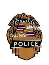Honolulu Police Department Sticker GOLD HPD picture