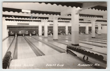 Postcard Vintage RPPC Eagles Club Bowling Alley in Milwaukee, WI picture