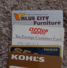 4 DIFFERENT VINTAGE CHARGE  CARDS    USED - EXPIRED - NO VALUE picture