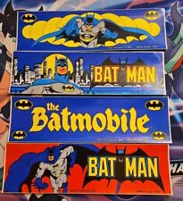 Vintage 1980 Batman Bumper Stickers Lot 4x, BATMOBILE  picture