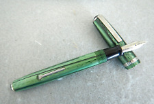 Vintage Esterbrook Model J Double Jewel Green Lever Fountain Pen 2556 Nib picture