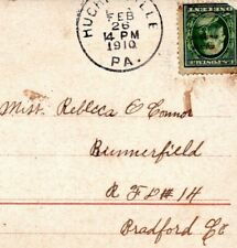 Hughesville Pennsylvania Postmark 1910 Rummerfield  REBECCA CONNOR Postcard QP picture