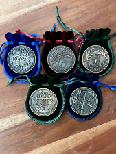 New Lot of 5 Litjoy Harry Potter Magical Crate Spell Coin with Velvet Bag picture