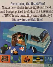 General Motors Print Ad Original Rare Vtg 1960s GMC Trucks New Handi-Van Painter picture