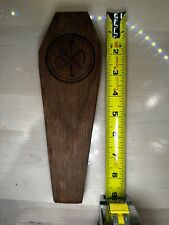 Burial Beer Co Wooden Craft Draft Beer Tap Handle Asheville NC 9” Missing Base picture