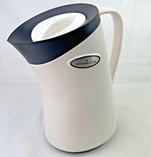 STARBUCKS Encore Insulated 32 oz Coffee Carafe White Glass Lined Vacuum Jug Cap picture