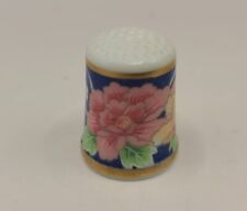 VINTAGE DAI-ICHI JAPAN Thimble THE PEONY FLOWER Porcelain   Excellent Cond. picture