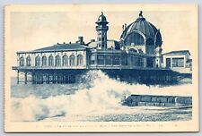 Vintage Postcard POSTED Nice France The Jetty By a Wave picture