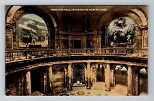 Boston, MA-Massachusetts, Interior State House Memorial Hall, Vintage Postcard picture