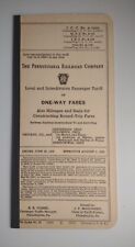 1952 Pennsylvania Railroad Company Passenger Tariff of One Way Fares picture