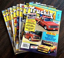 Truckin' magazine, 1985, 9 of 12 monthly issues, missing February, May, & July picture