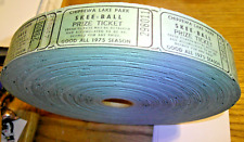 Vintage original roll 2000 1975 skee-ball  tickets Chippewa Lake Park Ohio picture