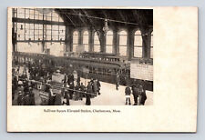 Charlestown Massachusetts MA Sullivan Square Elevated Train Station Postcard picture