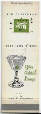 Yates Cocktail Lounge In Yates Hotel Syracuse NY Empty Matchcover picture