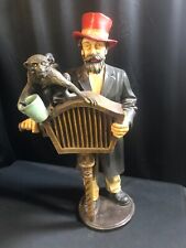 Antique/Vintage Man with Organ Grinder & Monkey Extremely Rare 25