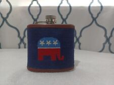SMARHERS & BRANSON REPUBLICAN GOP NEEDLEPOINT FLASK picture