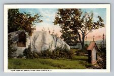 Lake Placid NY-New York, John Brown's Grave Vintage Souvenir Postcard picture