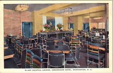 Washington DC-Hi-Hat Cocktail Lounge, Ambassador Hotel, Vintage Postcard picture