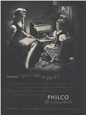 1947 Philco Radio Phonograph Record Player Vintage Original Magazine Print Ad picture