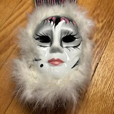 VTG Albert E Price Products Bellmawr N.J. Porcelain Mask And Fan Feather Theatre picture