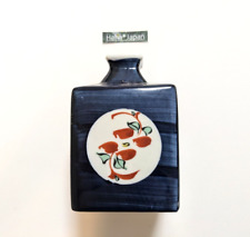 Tobe ware Umeyama Kiln Square Bottle Single Flower Vase Hand-Painted Round Cut picture