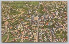 Airplane View Of Uniontown Pennsylvania Vintage Linen Postcard Aerial picture